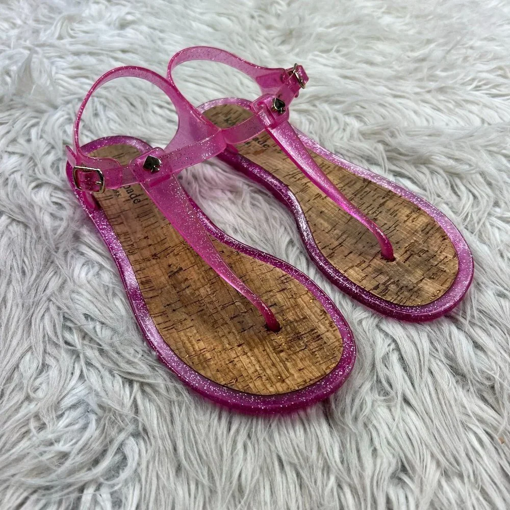 Kate Spade New York Glitter Thong Slingback Jelly Sandals‎
